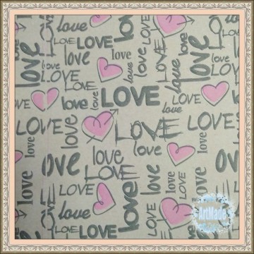 Бумага упаковочная для подарков Love, 70x50 см