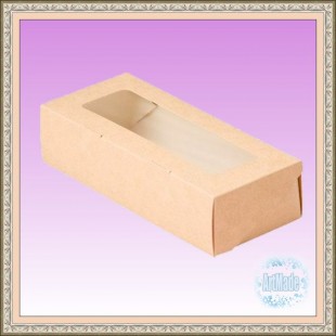 Коробка из бумаги крафт с окном