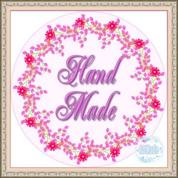 Наклейка круглая -10 Hand Made
