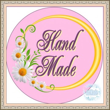 Наклейка круглая -12 Hand Made