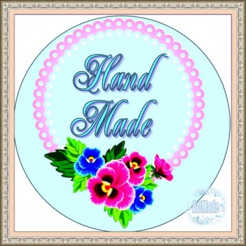 Наклейка круглая -13 Hand Made