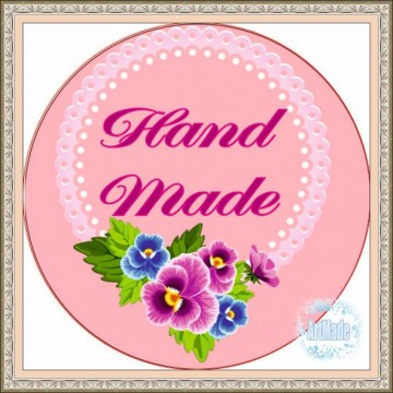 Наклейка круглая -13 Hand Made
