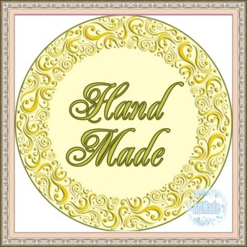 Наклейка круглая -2 Hand Made