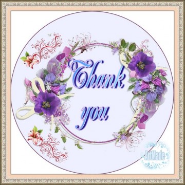 Наклейка круглая -8 Thank you