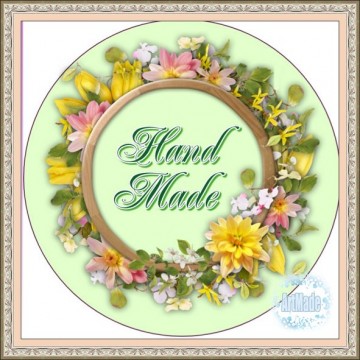 Наклейка круглая -7 Hand Made