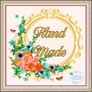 Наклейка квадратная -5 Hand Made