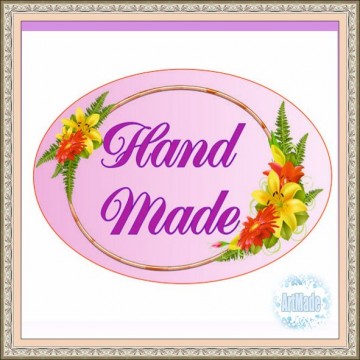 Наклейка овальная -5 Hand Made