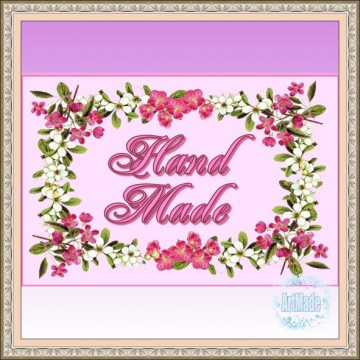 Наклейка прямоугольная -2 Hand Made