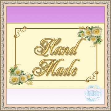 Наклейка прямоугольная -4 Hand Made