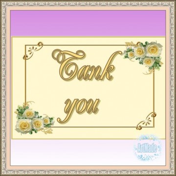 Наклейка прямоугольная -4 Thank you