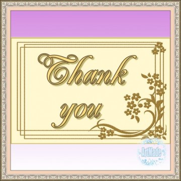 Наклейка прямоугольная -5 Thank you