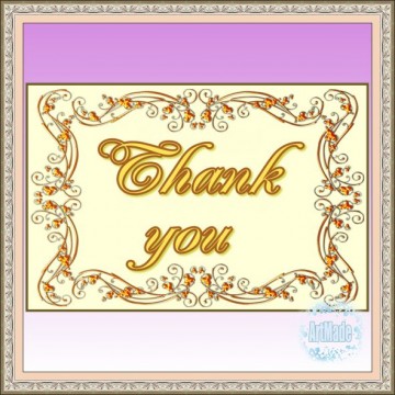 Наклейка прямоугольная -8 Thank you
